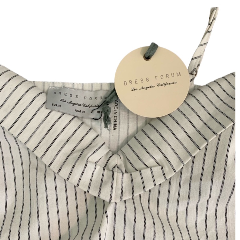 NWT Dress Forum Striped Cotton Romper - Sz M - Picture 6 of 7